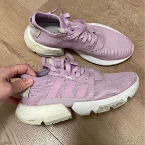 Adidas women purple foam comfy shoes